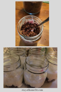 photos of mason jars with yogurt, berries, and granola