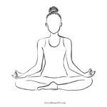 outline of woman mediating 