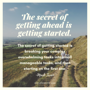 Mark Twain quote on getting started