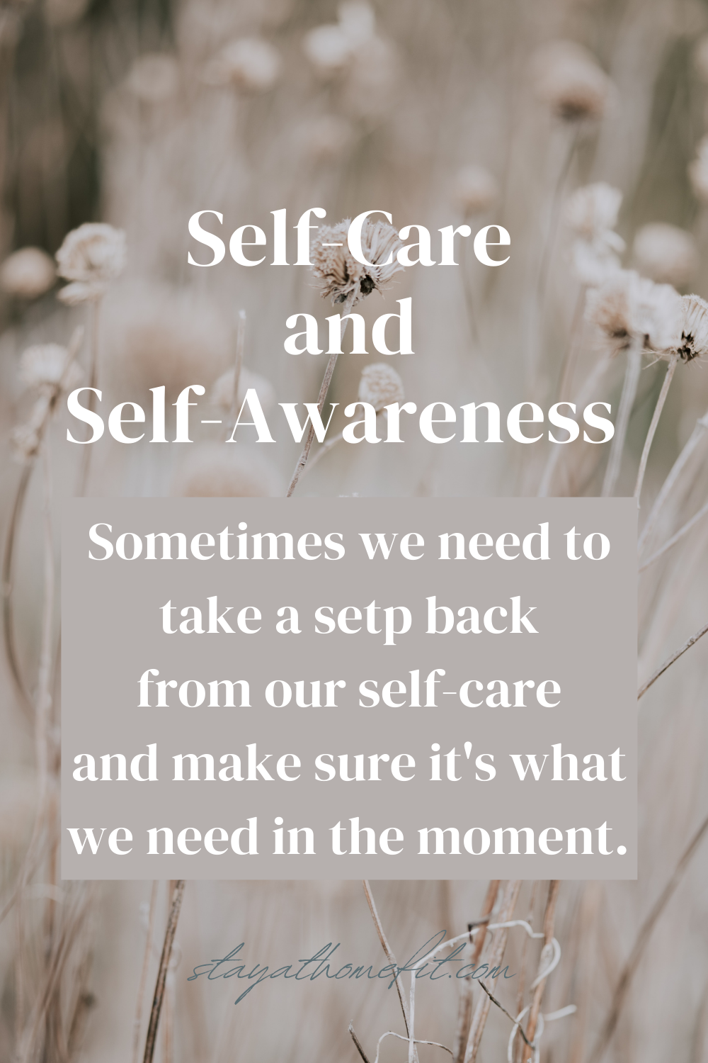 Pinterest graphic: Self-care and self-awareness